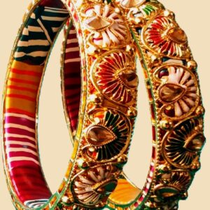 Lac Kundan Meenakari Kada - Multicolour