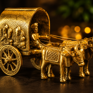 Bullock Cart in Brass
