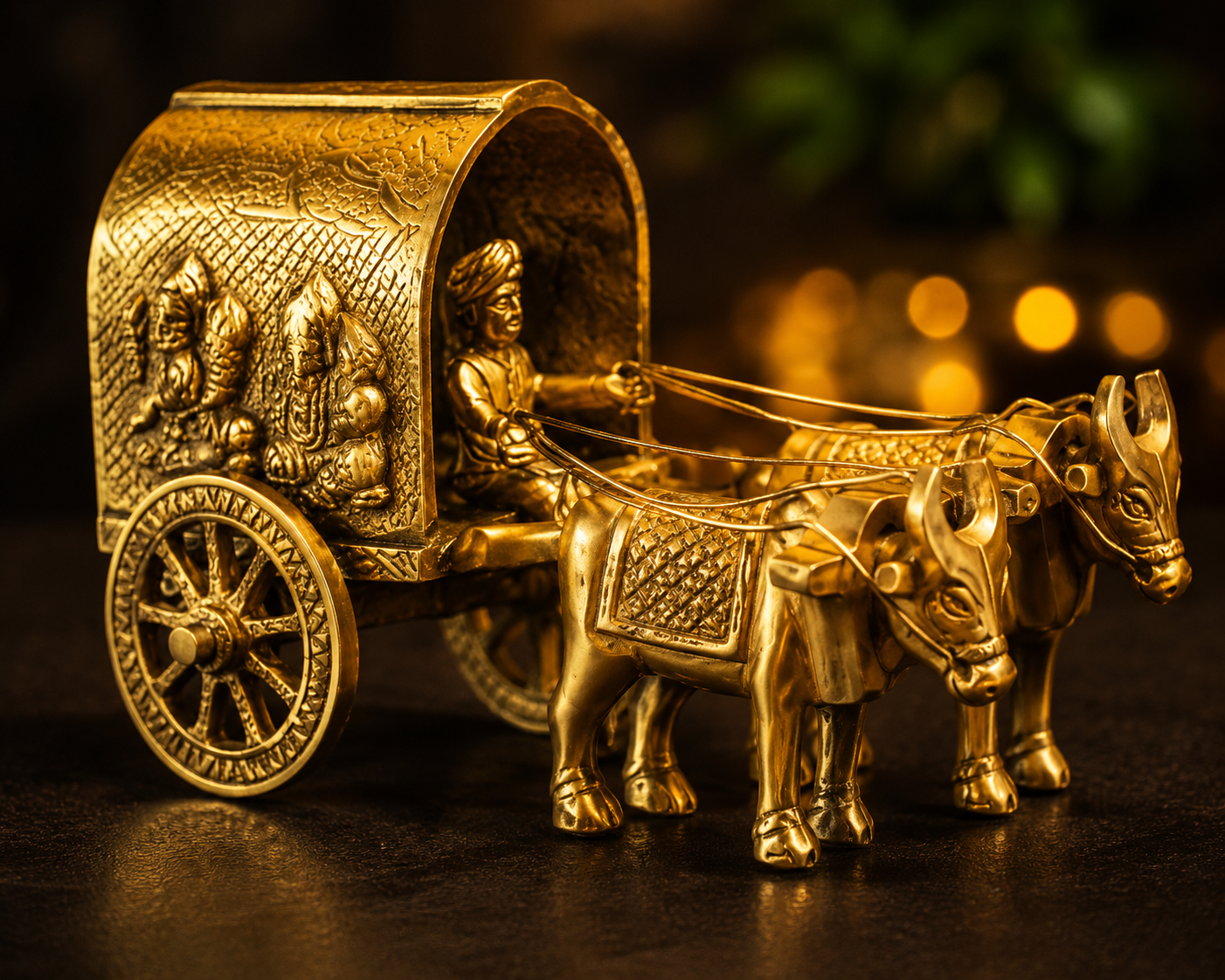 Bullock Cart in Brass