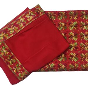 Phulkari Suit with Dupatta (Unstitched)
