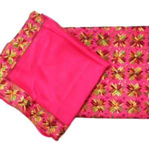 Phulkari Suit with Dupatta (Unstitched)