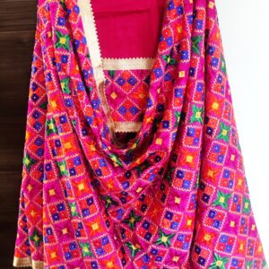 Phulkari Suit with Dupatta (Un-stitched)