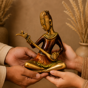 Traditional Indian Musician Statue