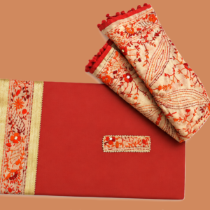 Suit with Dupatta Kantha Embroidery (Unstitched)