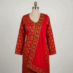 Phulkari Suit with Dupatta (Unstitched)