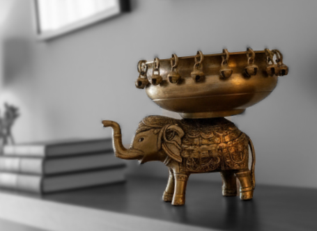 Elephant Urli | Traditional Indian Handcrafted Decorative Bowl