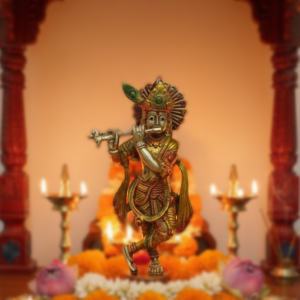 Idol of Lord Krishna playing Flute